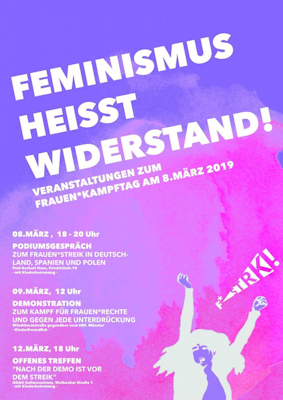 Flyer Feminismus heisst Widerstand
